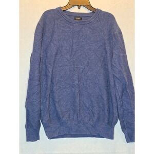 J.Crew Mens Blue 100% Cotton Crewneck Pullover Sweater Size Large